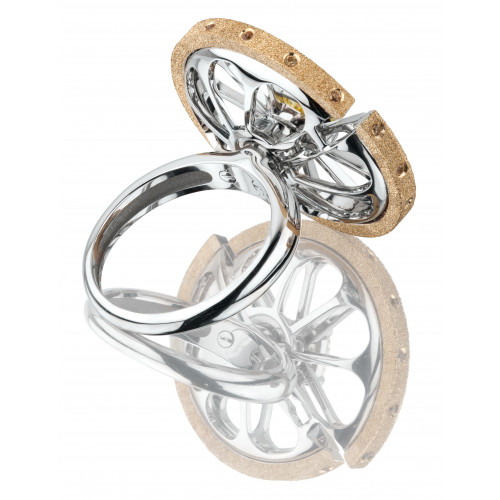 Кольцо-трансформер "Цитрус" из золота с сапфирами и бриллиантами
