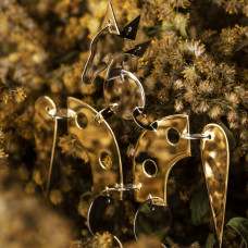 Елочная игрушка "Пегас" из серебра с позолотой