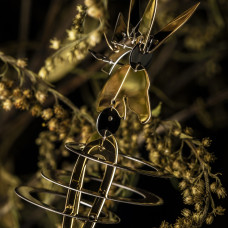 Елочная игрушка "Шахматный конь" из серебра с позолотой