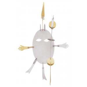Елочная игрушка "Шалтай-Болтай" из серебра с позолотой (коллекция 2022 года)