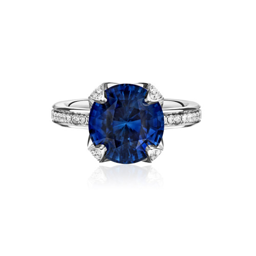 Кольцо "Метаморфозы" из золота c сапфиром Peacock blue