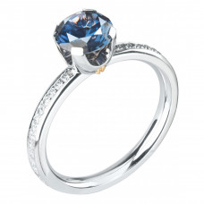 Кольцо "Метаморфозы" из золота с синей шпинелью и бриллиантами