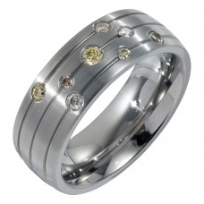 Кольцо из титана с бриллиантами