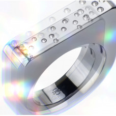 Кольцо Resistance из черненого серебра с бриллиантами