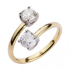Разомкнутое кольцо из золота с бриллиантами